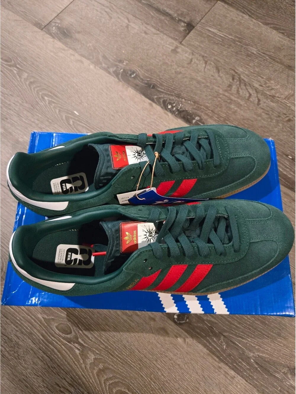 Adidas Samba OG Dark Green Better Scarlet Gum Men Size 12 IH6829 Box